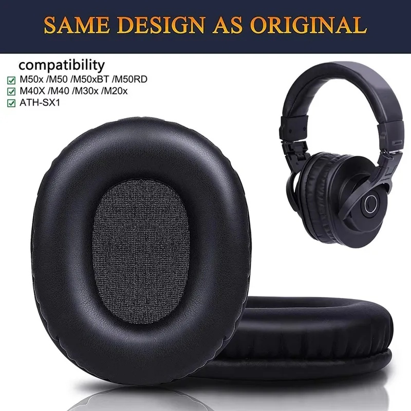 Audio Technica Headphone Ath-M20X - แผ่นรองหูฟังสำหรับเปลี่ยน M50X ทำจากฟองน้ำ ใช้ได้กับหูฟัง Audio Technica