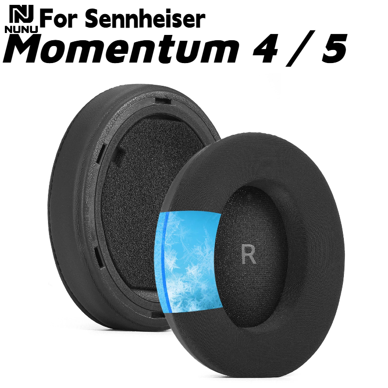 Sennheiser Headphone Momentum 4 - แผ่นรองหูฟังเปลี่ยนใหม่ ทำจากหนังแกะ/หนังโปรตีน/เจลเย็น พร้อมตัวล็อค สำหรับหูฟัง Sennheiser Momentum
