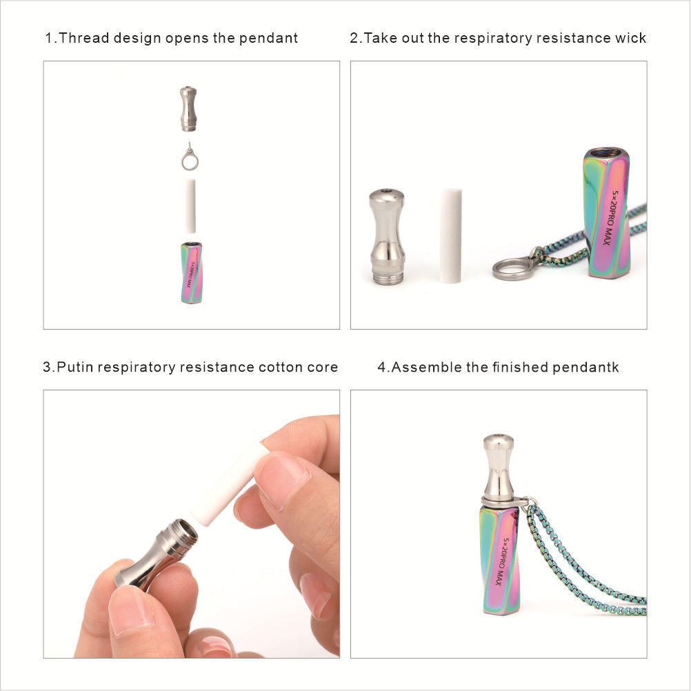สร้อยคอสแตนเลสสตีลสำหรับสูดดมก - Vaping Air บทวิจารณ์และราคา