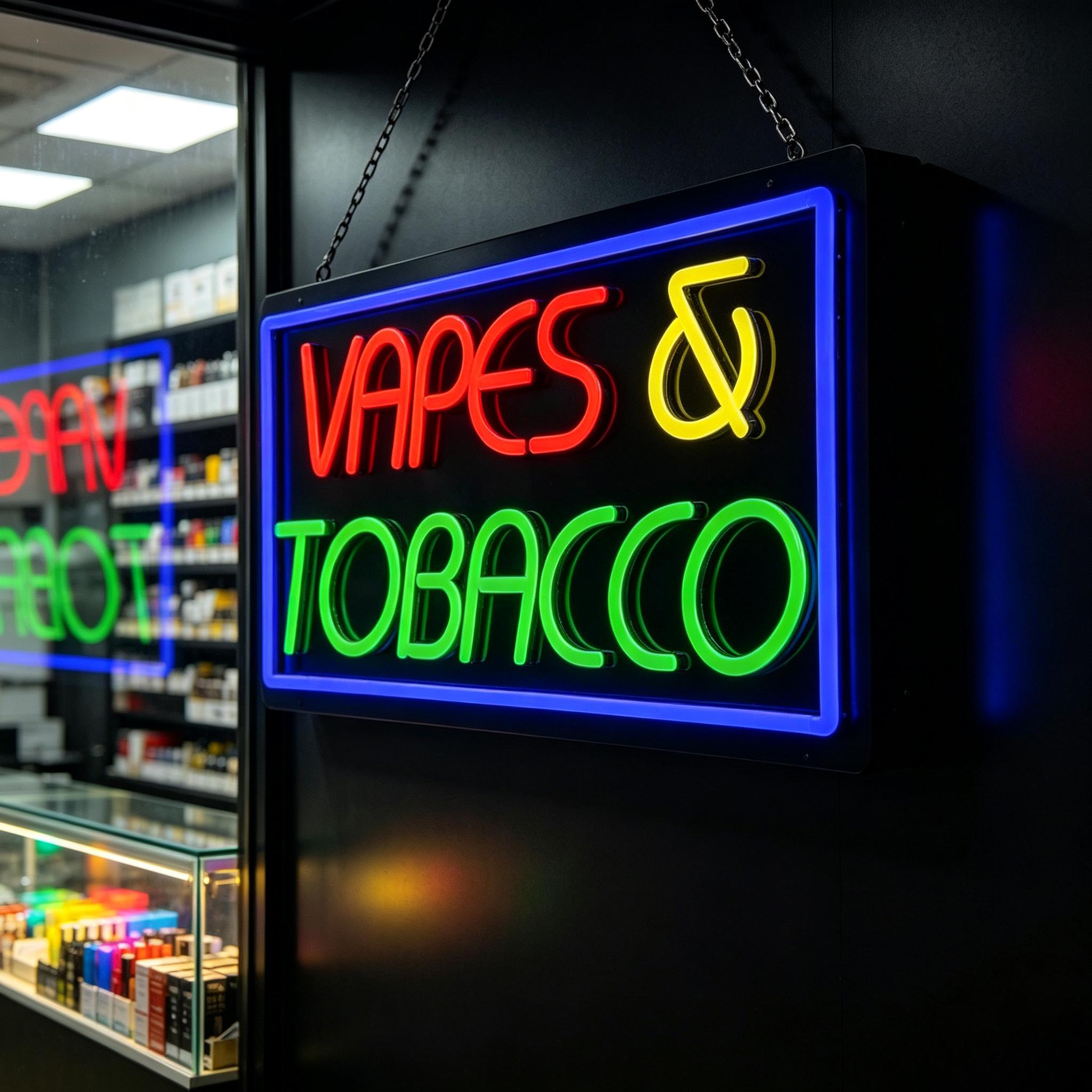 ป้ายไฟนีออนลายยาสูบและเวป ใช้พ - Vaping Store บทวิจารณ์และราคา