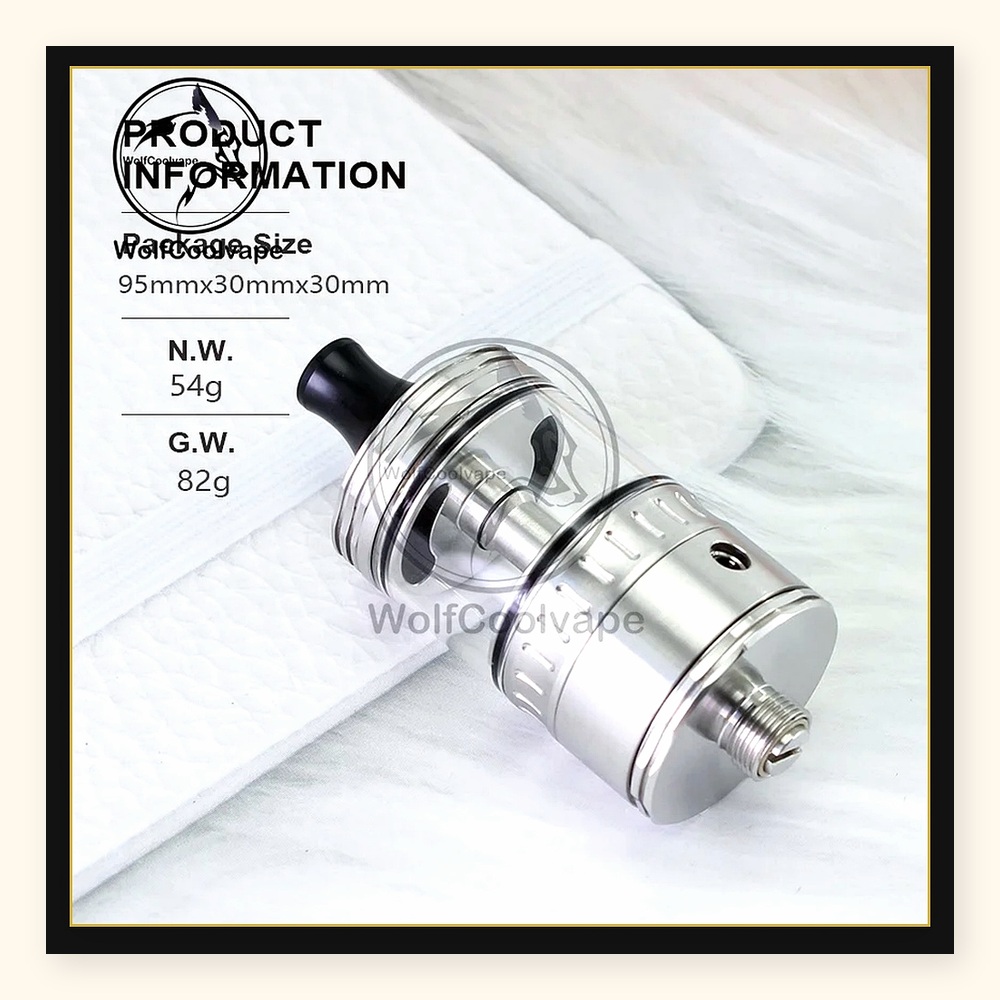 Wolfcool Vape NOLA RTA แทงค์แบ - Vaping Air บทวิจารณ์และราคา